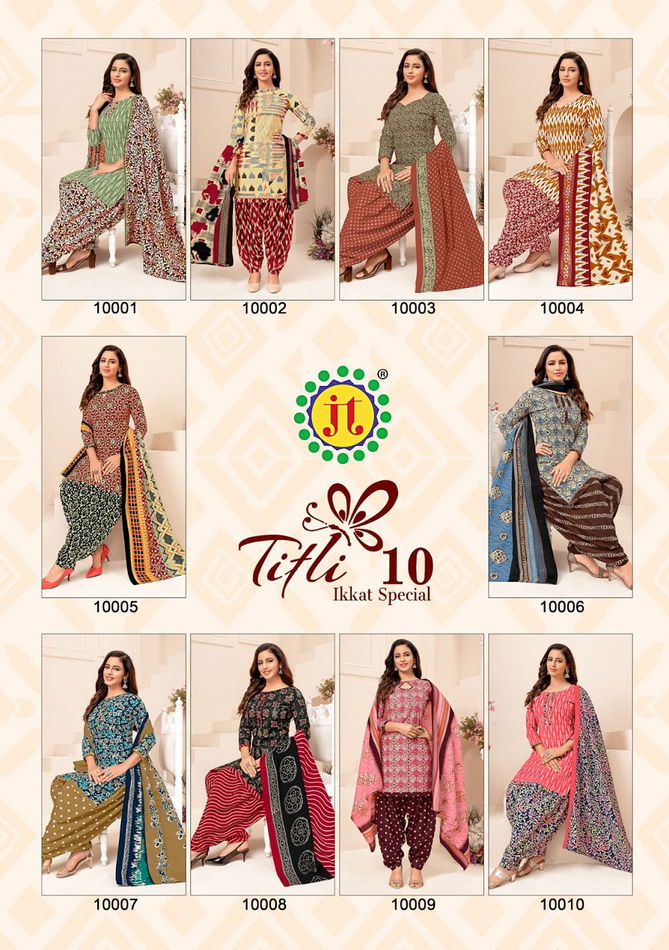 Jt Titli 10 Ikkat Special Casual Daily Wear Wholesale Dress Material Collection 